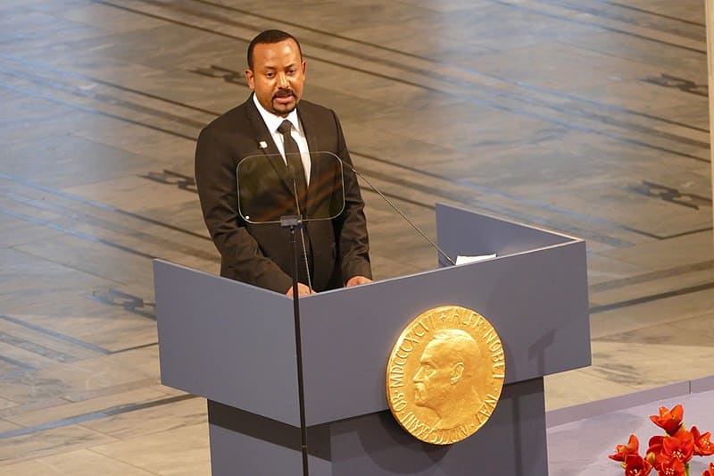 800px Ethiopian Prime Minister Abiy Ahmed receiving the Nobel Peace Prize in Oslo 2019