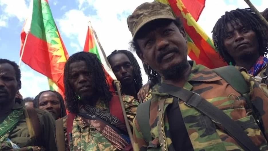 Jaal Gamachis Aboye, second-in-command of the Oromo Liberation Army. Photo: Richard Myrenberg/Sveriges Radio.